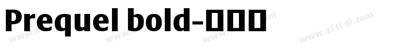 Prequel bold字体转换
